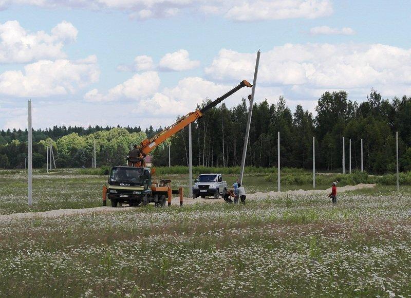 установка столбов