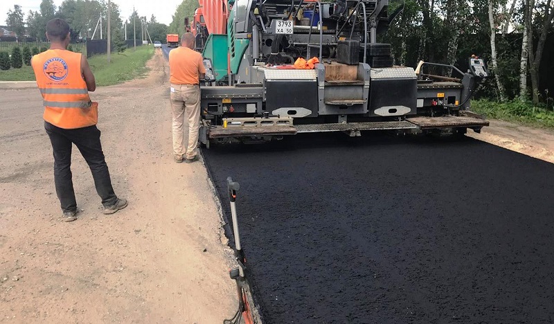 ремонт дороги в Шапкино