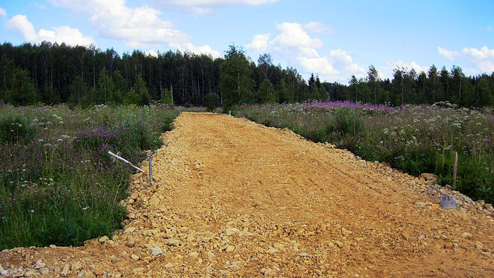 Строительство дорог в поселке Лесные пруды